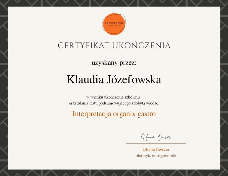Interpretacja Organix Gastro Interpretacja Organix Gastro